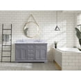 thumbnail image 2 of Ari Kitchen & Bath South Bay 55" Solid Wood Bathroom Vanity in Gray, 2 of 11