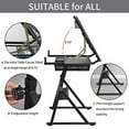 thumbnail image 4 of Waful Height Adjustable Drafting Draft Drawing Art Table Art Craft Artists Desk Tilting Glass Tabletop Paintings Work Station Artist Table -2 Storage Drawer for Reading, Writing Art Craft Work Station, 4 of 5