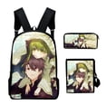 thumbnail image 4 of Shiro Seijo to Kuro Bokushi Merch Role Play 3pcs/set Zipper Backpack 3D Print Waist Bag Work Travel Cartoon Backpack, 4 of 6