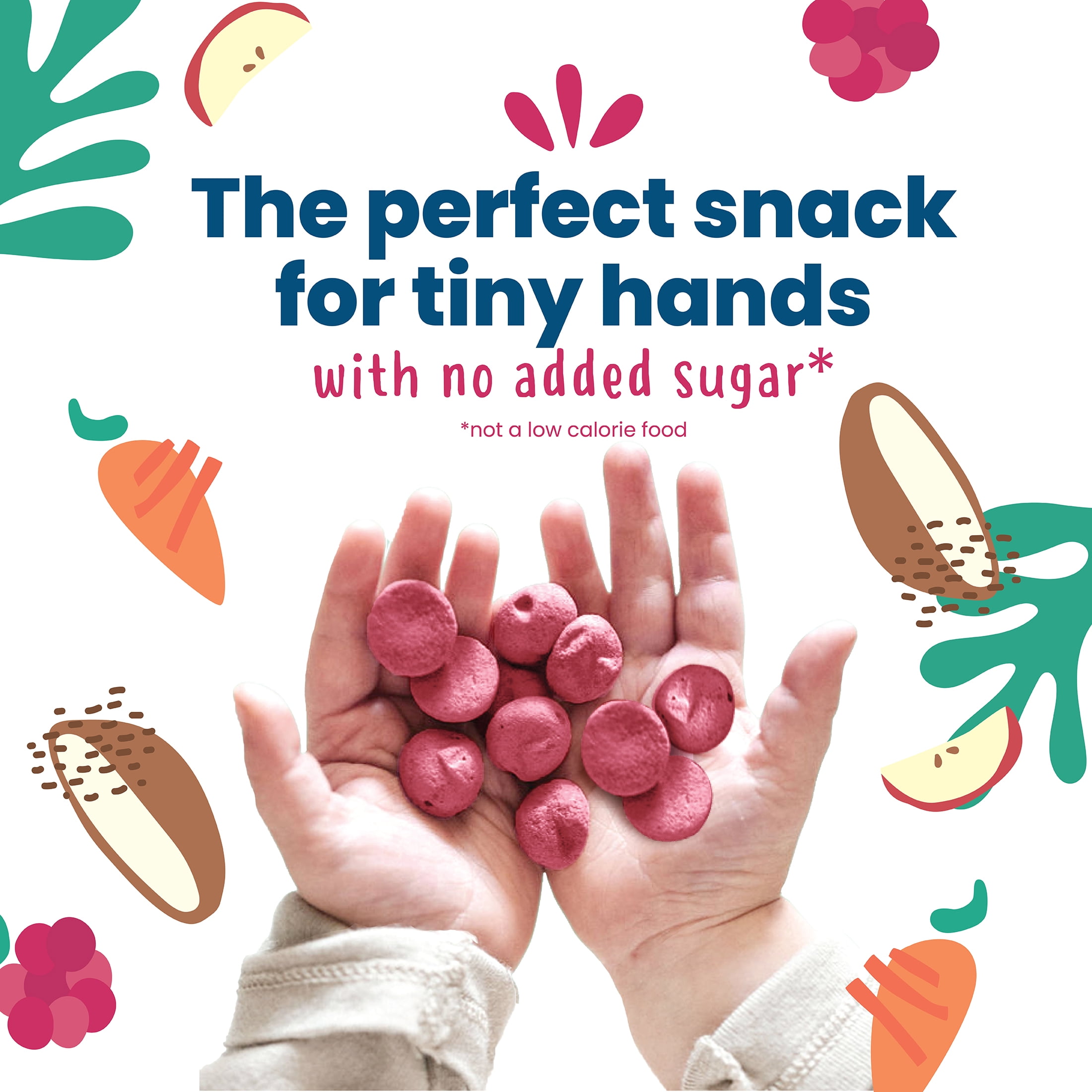 (8 pack) Amara Organic Smoothie Melts, Carrot Raspberry, Baby & Toddler Snack, No Added Sugar, Stage 2, 1 oz Bag