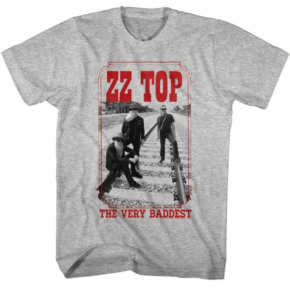 ZZ Top Very Bad Gray Heather Adult T-Shirt