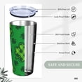 thumbnail image 6 of Kll St Patrick'S Day5 Stainless Steel Vacuum Insulated Coffee Cup 20 Oz Insulated Travel Mug Water Cup With Leak-Proof Straw Lid & Flip Lid,1 Metal Straws,1 Cleaning Brush, 6 of 8