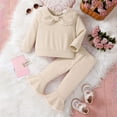thumbnail image 2 of Zshosam Toddler Girl Clothes Fall Sets Teen Girl Clothes Girls Outfits 3Pcs Long Sleeve Top Pants Kids Clothes Fall,Beige 18-24 Months, 2 of 5