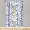 thumbnail image 2 of Ambesonne Geometric Curtains, Purplish Rhombus Shapes, Pair of 28"x63", Lavender Blue and Soft Pink, 2 of 4