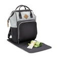BB Gear Backpack Diaper Bag with Adjustable Shoulder Strap, Gray