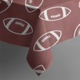 thumbnail image 4 of Maroon Footballs Pattern Rectangle Tablecloth 60"x102",Waterproof Polyester Rectangle Table Cloth, Wipeable Spillproof Polyester Tablecloth for Dining, Camping, Indoor and Outdoor, 4 of 6