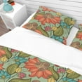 thumbnail image 5 of DESIGN ART Designart 'Colorful Floral Pattern' Bohemian & Eclectic Bedding Set - Duvet Cover & Shams, 5 of 5