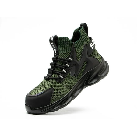 

Men s Steel Toe Work Shoes Anti-smashing Lightweight Industrial Construction Working Sneakers with Composited Toe
