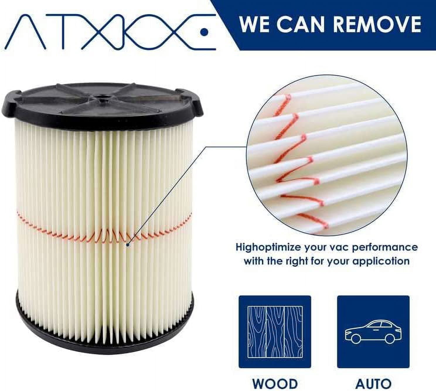 38754 Replacement Filter for Craftsman CMXZVBE38754 fit 5-20 Gallon shop vacuums,1 pack