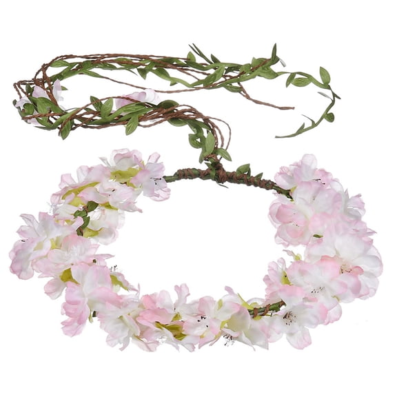 KAKOWELY Floral Wedding Hairband with Realistic Cherry Blossoms Design for Decoration Multi Color Fits Most Heads