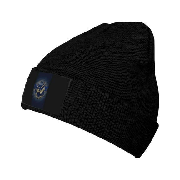 Us Navy Proud Knitted Hat Winter Beanie For Men Women, Acrylic Beanie Soft Warm Knit Hat Ski Stocking Cuffed Cap