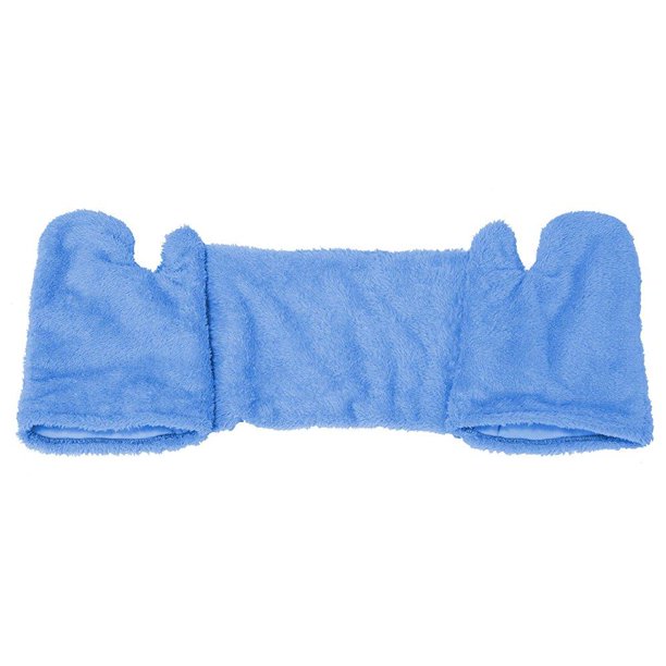 Cuddle Me Dry 5000 Doggie Drying Towel with SnapOn Mitts, Blue Small