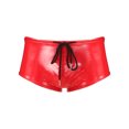 thumbnail image 3 of iiniim Men Patent Leather Briefs Low Rise Drawstring Boxer Shorts Clubwear Red XXL, 3 of 7