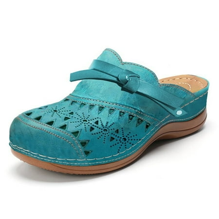 

Yoslce Shoes For Women Large Size Women S Bow Knot Hollow Toe Flat Sandals Ladies Nude Heels
