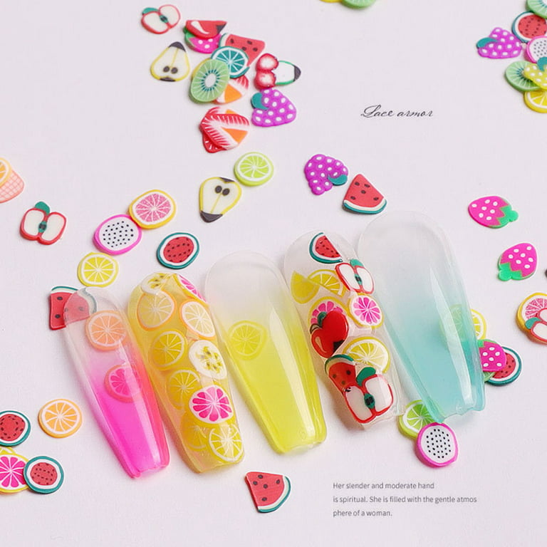 Fimo Slices Fruit - Cute Add-ins for slime, decorations, nail art  1000pcs/bag