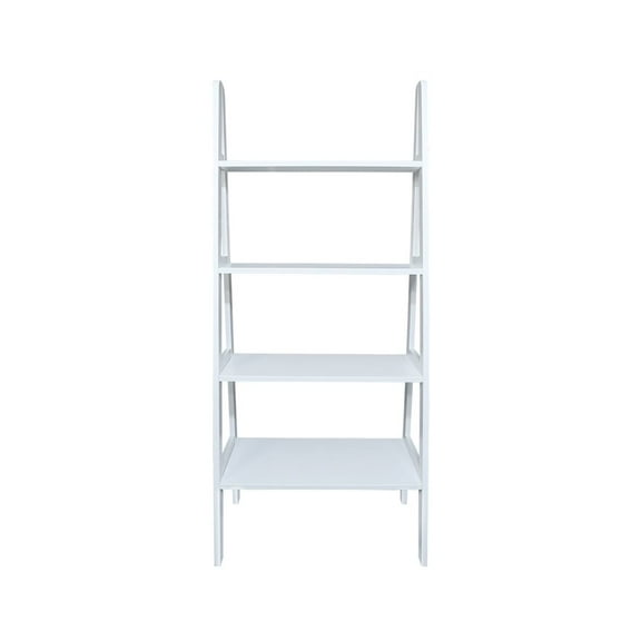 Casual Home 4-Shelf Ladder Bookcase, White