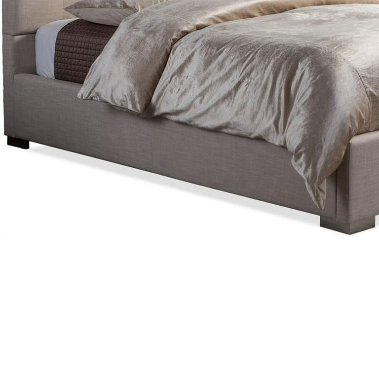 Baxton Studio Regata Modern and Contemporary Upholstered Platform Bed Multiple Sizes Multiple Colors