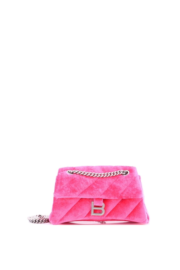 Pre-Owned Crush Chain Flap Bag Quilted Velvet Medium By Rebag