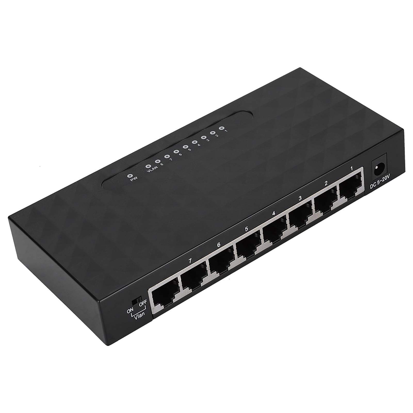Stackable Network Switch, Durable 8 Ports Adapter, For Laptops