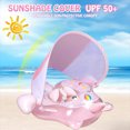 thumbnail image 5 of Teblint Baby Swimming Pool Float, Inflatable Baby Pool Toys with UPF 50+ Canopy Safety Seat Anti-Flip Tail, Kids Water Toys Beach Suit Baby Swimming Ring Floating for Toddler Infant, 5 of 11
