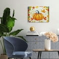 thumbnail image 4 of Pumpkin Leaves Decorative Canvas Wall Art Ready To Hang Home Room Decor 20x16in, 4 of 6