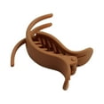 thumbnail image 2 of Anvazise Women Hair Clip Solid Color Easy Operate Strong Claw Anti-slip Cross Hair Decoration Headwear Hair Scratching Hair Gripper Hair Accessories Khaki One Size, 2 of 13