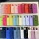thumbnail image 4 of Caja del teléfono de silicona suave líquida de lujo para iPhone 11 12 Pro Max X XR Xs Max 12Mini 8 7 Plus caramelo color sólido protección completa contraportada a prueba de golpes QMJL, 4 of 4
