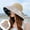 Beige-Ribbon Give Wind Wind Wind Rope, variant on Wild Summer Version Of The Ladies Vinyl Sun Hat, Big Brim, Cover Face, Fashion Grass, Sunscreen Fisherman Hat