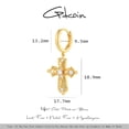 thumbnail image 2 of GDCOIN Cross Earrings 14K Gold Plated Simple Religious Jewelry for Women, 2 of 9