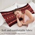 thumbnail image 5 of Red Black Boho Body Pillow Covers 20"x54", Vintage Ethnic Tribe Abstract Art Retro Soft Brushed Microfiber Breathable Throw Pillow Covers, Pillowcase with Zipper for Couch Sofa Bedroom Living Room, 5 of 9