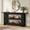 Black, variant on Finmind 63-Inch Solid Wood Console Table, Farmhouse Sofa Table Behind Couch with Storage Shelves, Entryway Furniture for Living Room, Hallway, Foyer