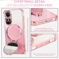 thumbnail image 4 of Kickstand Case for OPPO Reno 10 Pro 5G Cover Soft TPU Silicone Phone Case with Luxury Magnetic Mirror Stand Shell for Women Men Anti-Fall Cover Compatible with OPPO Reno 10 Pro 5G Case, 4 of 7