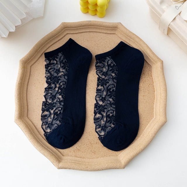 Womens Liner Socks Low Cut Non Slip Ankle Socks Hidden Cushioned Invisible Socks For Flat Boat