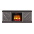 thumbnail image 3 of KOMODO 56" Media Electric Fireplace with Plank Style Doors, 3 of 4