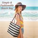thumbnail image 2 of Bolso de playa grande, bolso de paja, bolso de hombro con cremallera, bolso de playa bohemio de verano para mujer, bolso de mano para picnic, gimnasio, compras, 2 of 5