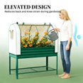 thumbnail image 4 of Galvanised Raised Garden Bed with Legs, Elevated Planter Box with Storage Rack for Garden, Balcony, 396lb Capacity, Green, 4 of 8