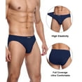 thumbnail image 6 of wirarpa Men's Underwear Modal Microfiber Briefs Covered Waistband Underpants 4 Pack Sizes S-3XL, 6 of 6