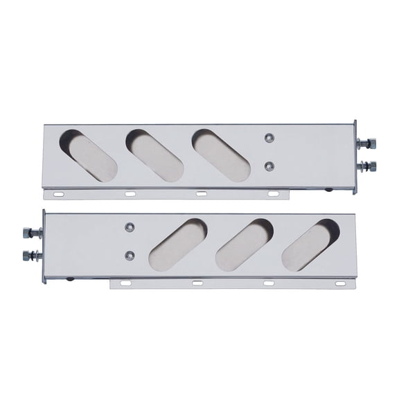 2-1/2" Bolt Pattern Chrome Spring Loaded Light Bar With Six Oval Light Cutouts