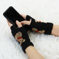 thumbnail image 4 of Allegra K Women's Acrylic Fingerless Thumb Hole Fall Wear Gloves, 4 of 5