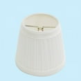 thumbnail image 2 of Renovators Supply Small Clip On Lamp Shade White Fabric 4" Tall Vintage Mini Clip On Pleated Drum Style Fits Chandelier Candelabra Bulb Living or Bedroom Lampshade Replacement Pack of 4, 2 of 2