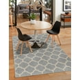 thumbnail image 5 of Unique Loom Trellis Collection Area Rug - Philadelphia (8' x 10' Rectangle Light Gray/Beige), 5 of 10