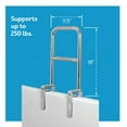 thumbnail image 7 of Carex Bathtub Grab Bar, Chrome Finish, 12" x 1" x 16", 7 of 7