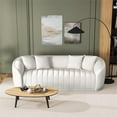 thumbnail image 3 of Thirst Mid Century Modern Luxury Tight Back Boucle Couch in White, 3 of 5