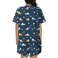 thumbnail image 6 of Fuzoiu Halloween Gnomes1 Print Women's Short-Sleeved Pajama Set,Lounge Sleepwear Set,Womens Pajama Sets 2 Piece,Button-Up Top and Shorts with Pockets-X-Large, 6 of 7