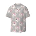 thumbnail image 3 of Goofa Beautiful Rabbit1 Printed Men's Casual Short-sleeved Shirt,Lightweight Breathable Button-down,Summer Casual men's top,Versatile Fashion shirt-4X-Large, 3 of 7