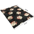 thumbnail image 4 of Black Christmas Santa Pattern Blanket,Comfortable Soft Flannel Throw Blanket,All Season,Warm Lightweight Blankets for Sofa Bed Couch Living Room Chair,60"x80", 4 of 4