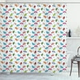 thumbnail image 1 of Ambesonne Rain Shower Curtain, Colorful Doodle Umbrellas, 69"Wx75"L, Multicolor, 1 of 3