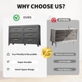 thumbnail image 6 of Aukfa 6-Drawer Tall Metal Dresser, Steel Storage Chest with Quiet-Glide Drawers, Scratch-Resistant Bedroom Cabinet, 6 of 8