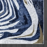Abani Regal Collection Contemporary 4' x 6' Agate Stone Blue Grey Area ...