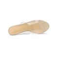 thumbnail image 4 of BLISSFUL STEP Sandales à Talons Aiguilles à Bride Transparente pour Femmes Beige 6, 4 of 8